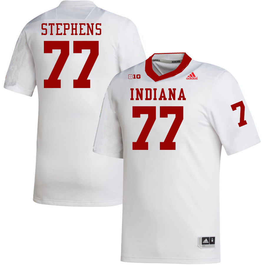 Men #77 Tyler Stephens Indiana Hoosiers College Football Jerseys Stitched-White